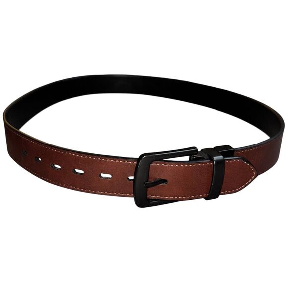 Levi's Boys Reversible Belt Black Brown Imitation Leather Size Large 30 - 32 - Picture 2 of 7
